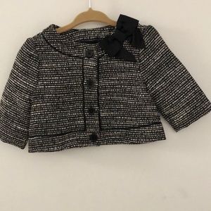 Janie and Jack Black & Silver Holiday Top 12-18 M